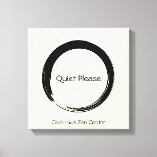 De stille Cirkel van Enso, tevreden Canvas Afdruk