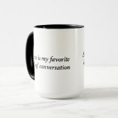 De Stille Conversatie Mok (Voorkant links)