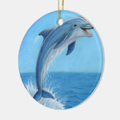 De Stille Dans van de Dolfijn Keramisch Ornament (Links)