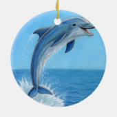 De Stille Dans van de Dolfijn Keramisch Ornament (Achterkant)