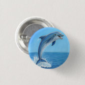 De Stille Dans van de Dolfijn Ronde Button 3,2 Cm (Voorkant /achterkant)