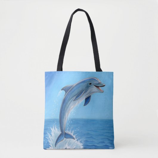 De Stille Dans van de Dolfijn Tote Bag (Voorkant)