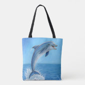 De Stille Dans van de Dolfijn Tote Bag (Achterkant)