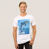 De Stille Dans van de Dolfijn Tri-Blend Shirt (Voorkant volledig)