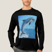 De Stille Dans van de Dolfijn Tri-Blend Shirt (Voorkant volledig)