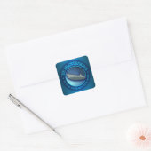De stille dienst vierkante sticker (Envelop)