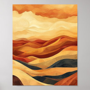 De Stille Echo van Zonnebeschenen Ruggen: Een Ritm Poster