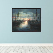 De stille haven canvas afdruk (Insitu (Houten vloer))