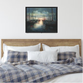 De stille haven canvas afdruk (Insitu (Slaapkamer))