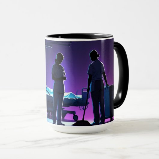 De stille helden van het ziekenhuis mok (Voorkant rechts)