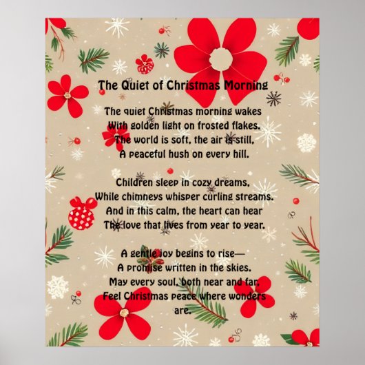 De Stille Kerstmorgen Poster (Voorkant)