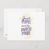 De stille mensen hebben de Loudest Minds Briefkaart (Voorkant / Achterkant)