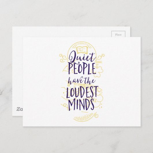 De stille mensen hebben de Loudest Minds Briefkaart (Voorkant / Achterkant)