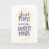 De stille mensen hebben de Loudest Minds Kaart (Voorkant)