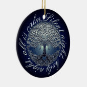 De stille nacht van de Heilige nacht is kalm Keramisch Ornament (Rechts)