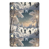 De stille nacht van de winter mini klembord (Achterkant)