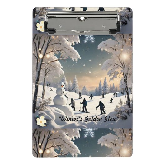 De stille nacht van de winter mini klembord (Voorkant)