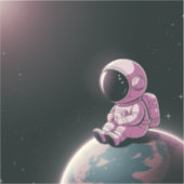 De stille ontdekkingsreiziger sticker (Voorkant)