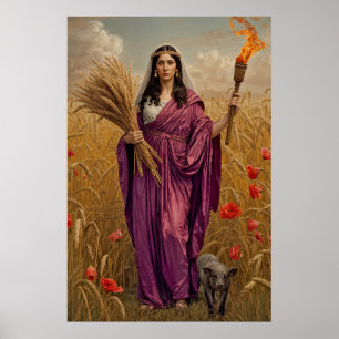 De Stille Oogst van Demeter – Een Treurend Portret Poster