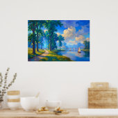 De stille rivier bevaren poster (Keuken)