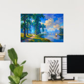 De stille rivier bevaren poster (Thuiskantoor)