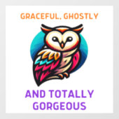 De stille schoonheid van de Bran Owl Natuur Raamsticker (Vel)