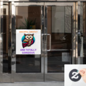 De stille schoonheid van de Bran Owl Natuur Raamsticker (Kantoordeur)