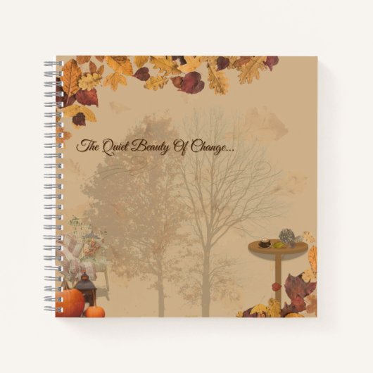 De Stille Schoonheid Van Verandering _Herfst Notit Notitieboek (Voorkant)