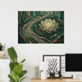 De stille schreeuw van een verwelkende roos poster (Thuiskantoor)
