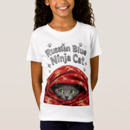 De Stille & Stijve: Russische Blauwe Ninja Kat T-shirt