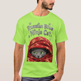De Stille & Stijve: Russische Blauwe Ninja Kat T-shirt
