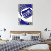 De stille trompet canvas afdruk (Insitu (Slaapkamer))