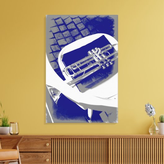 De stille trompet canvas afdruk (Insitu (Woonkamer))