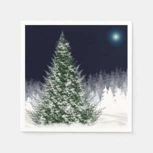 De stille Vakantie van de Kerstboom van de Nacht Servetten