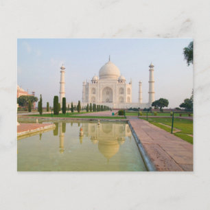 De stille vredige Taj Mahal bij zonsopgang een van Briefkaart