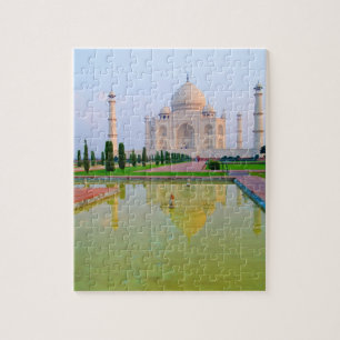 De stille vredige Wereldberoemde Taj Mahal bij Legpuzzel