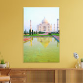 De stille vreedzame Taj Mahal in de wereld Canvas Afdruk (Insitu (Woonkamer))