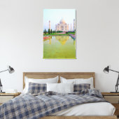 De stille vreedzame Taj Mahal in de wereld Canvas Afdruk (Insitu (Slaapkamer))