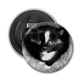 De stille waarnemer button flesopener (Voorkant)