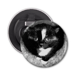 De stille waarnemer button flesopener