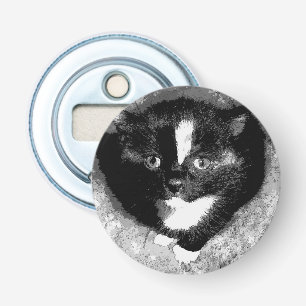 De stille waarnemer button flesopener