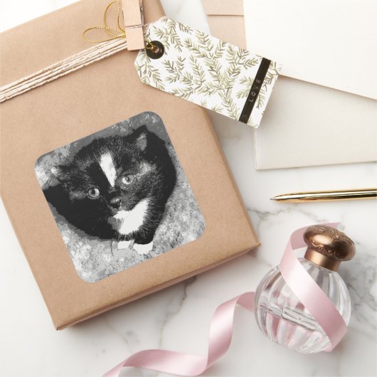 De stille waarnemer vierkante sticker (Geschenken)