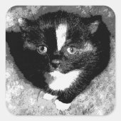 De stille waarnemer vierkante sticker (Voorkant)