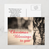 De stille Zegen van Kerstmis van de Boom van de Feestdagenkaart (Voorkant / Achterkant)