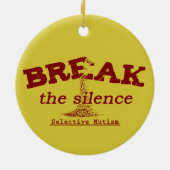 De stilte breken keramisch ornament (Achterkant)