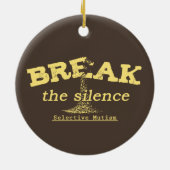 De stilte breken keramisch ornament (Achterkant)