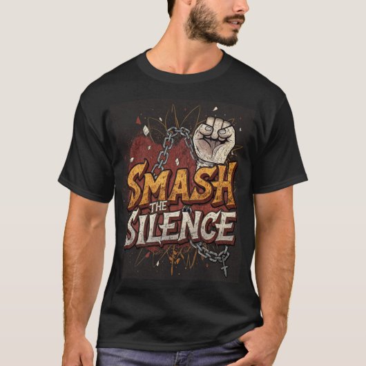 de stilte doorbreken t-shirt (Voorkant)