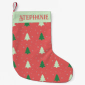 De stilte roze kerstboom patroon kleine kerstsok (Voorkant)