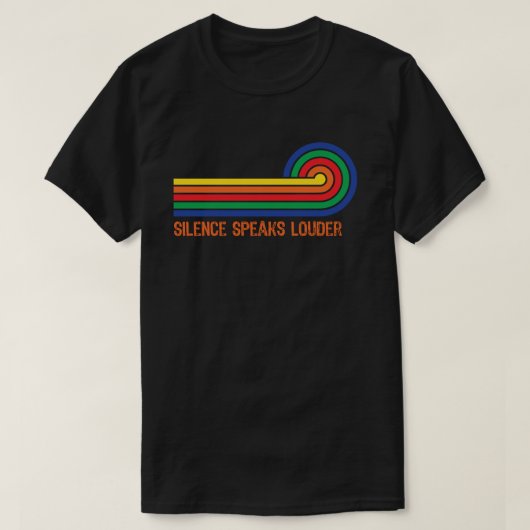De stilte spreekt luider t-shirt (Design voorkant)