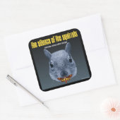 De stilte van de eekhoorns - een Parody Vierkante Sticker (Envelop)